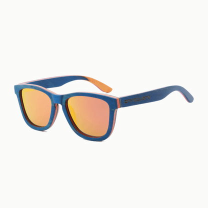 Clas Zonnebril Blauw met Oranje Glas - offsquareofficial