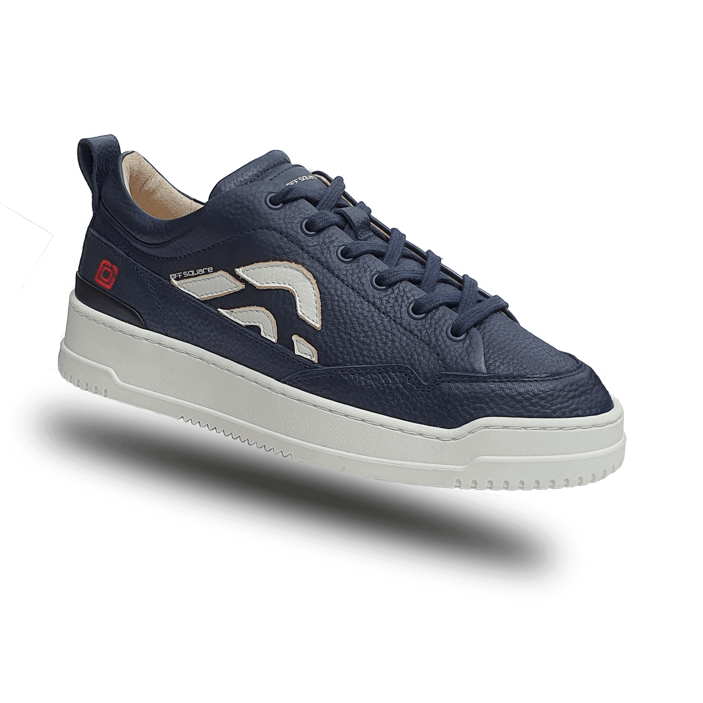 Off-Square duurzame blauwe unisex sneaker met witte logo