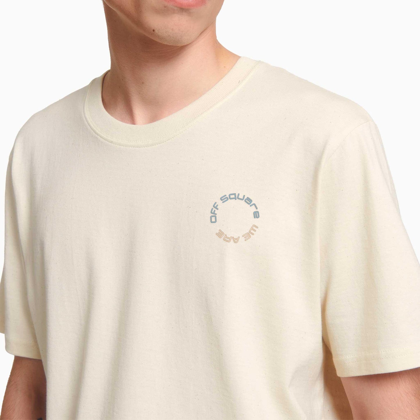 Ecologische bio katoenen duurzaam t-shirt ecru voorkant